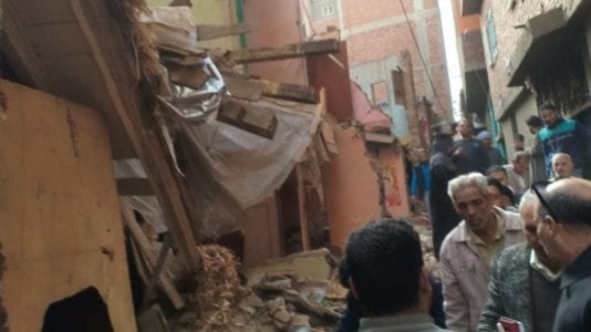 مصرع سيدة وإصابة 5 في انهيار منزل بشبين القناطر