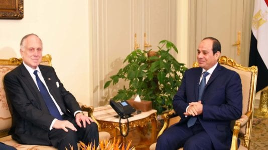 السيسي يستقبل رئيس الكونجرس اليهودي العالمي