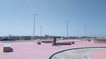 نافورة ساحة العلم تتحول إلى مستنقع في جنوب سيناء