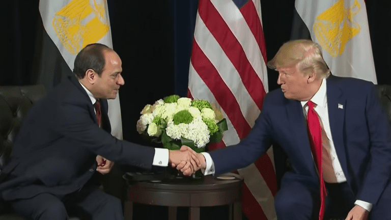 ترامب يلتقي السيسي: لدى مصر قائد عظيم ولست قلقا من المظاهرات (فيديو)