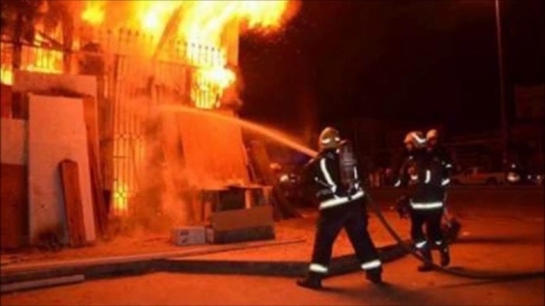 حريق داخل كنيسة مارجرجس في حلوان