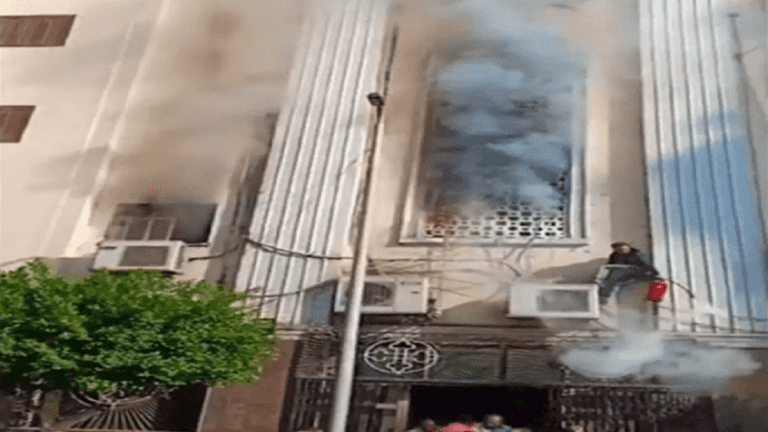 حريق في كنيسة ماري جرجس الجيوشي بشبرا (فيديو وصور)